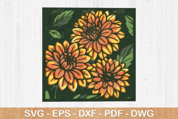 3D SVG Dahlia Flowers for Brand Impact