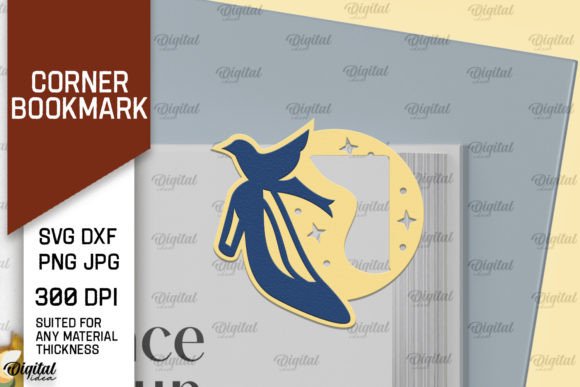 3D SVG Shapes: Corner Bookmark Paper Cut Design
