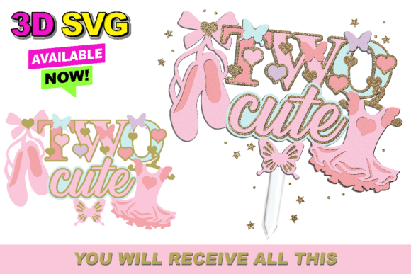Ballerina 3D SVG: Crafts & Graphics