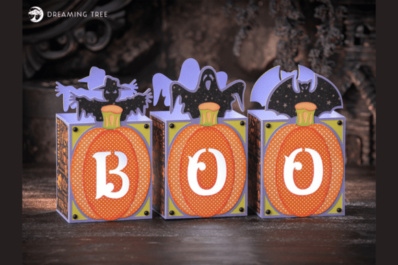 Boo Luminary SVG: 3D Halloween Design
