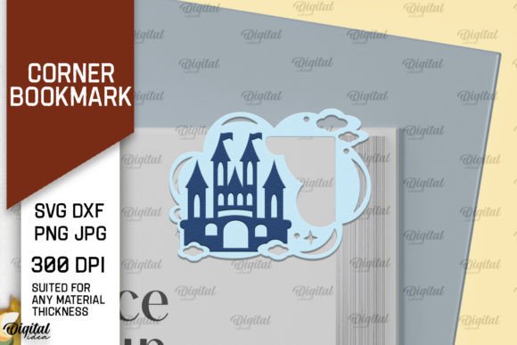 Castle Corner Bookmark Paper Cut: A 3D SVG for Shapes