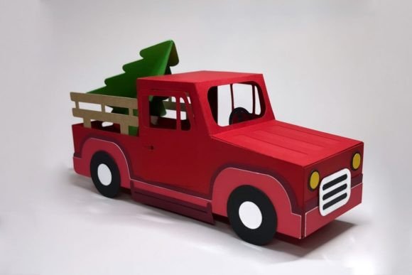 Christmas Truck 3D SVG for Branding
