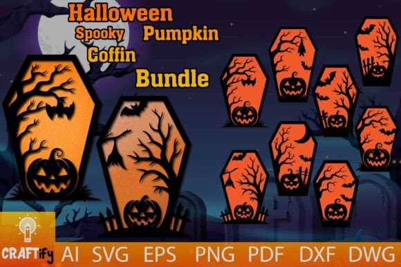Halloween Spooky Pumpkin CoffinSVGBundle 3D SVG Review