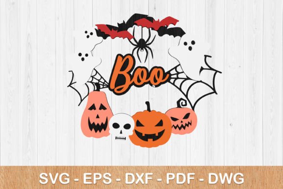 Halloween Wreath 3D SVG for Autumn Laser Cutting