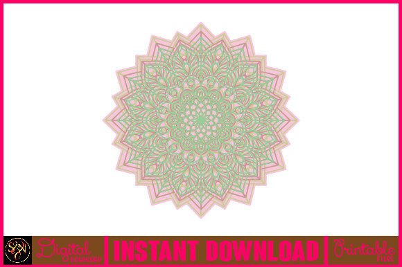 Mandala 3D Layered SVG Cut File-137: Graphics for Crafts