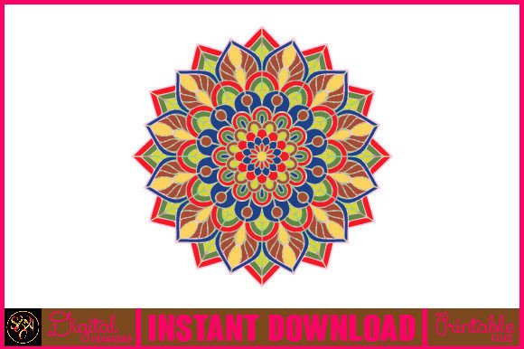 Mandala 3D Layered SVG for Crafts & Graphics