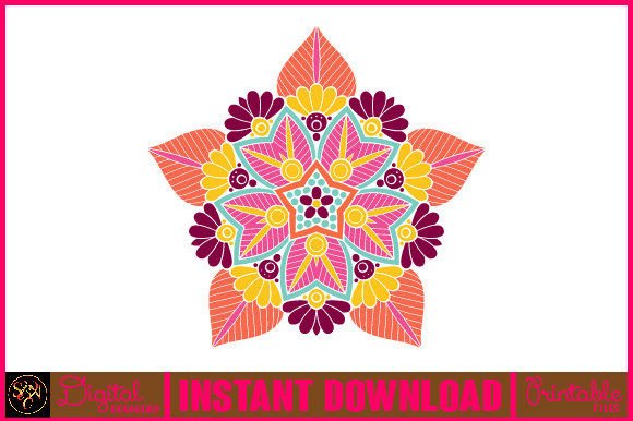 Mandala 3D Layered SVG: Graphics for Crafts