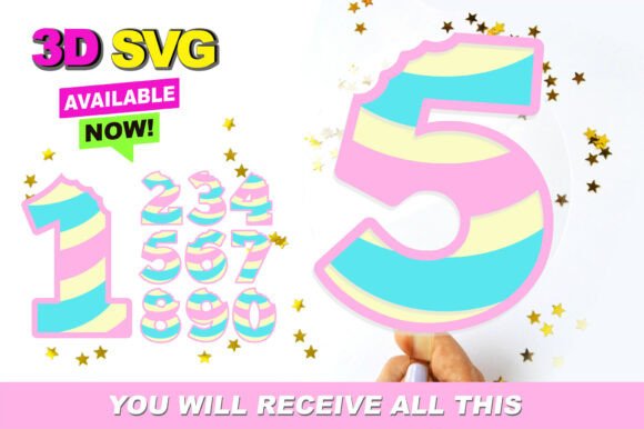 Marshmallows 3D SVG: Graphics for Crafts