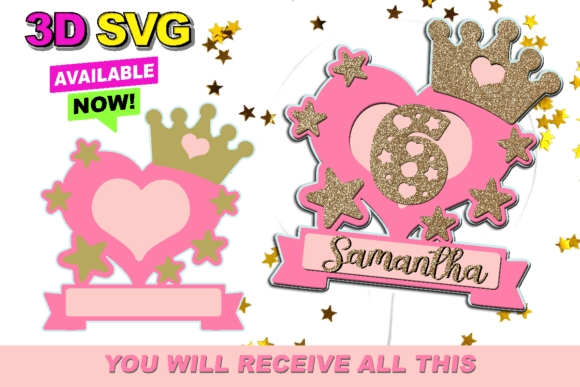 Princess Cake Topper: 3D SVG Shapes Review