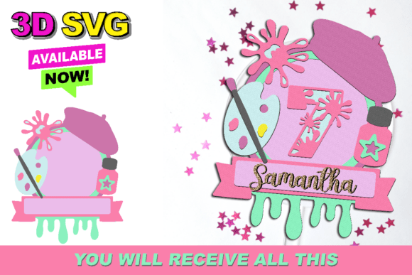Review: Painter Artist Cake Topper SVG for Embroidery