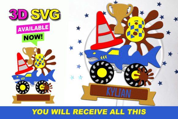 Shark Monster Truck 3D SVG Shapes Review